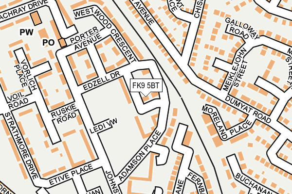 FK9 5BT map - OS OpenMap – Local (Ordnance Survey) FK9 5BT map - OS OpenMap – Local (Ordnance Survey)