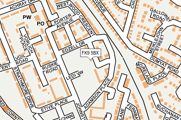 FK9 5BX map - OS OpenMap – Local (Ordnance Survey) FK9 5BX map - OS OpenMap – Local (Ordnance Survey)
