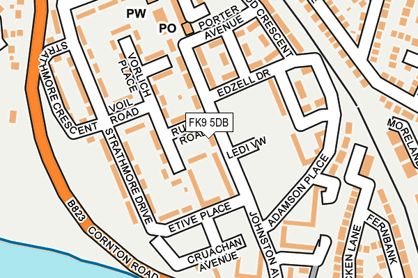 FK9 5DB map - OS OpenMap – Local (Ordnance Survey) FK9 5DB map - OS OpenMap – Local (Ordnance Survey)