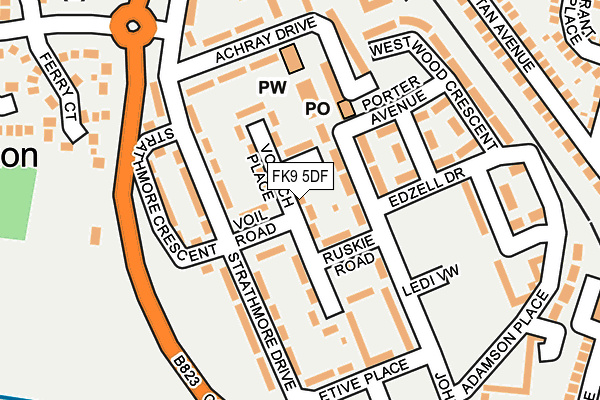 FK9 5DF map - OS OpenMap – Local (Ordnance Survey) FK9 5DF map - OS OpenMap – Local (Ordnance Survey)