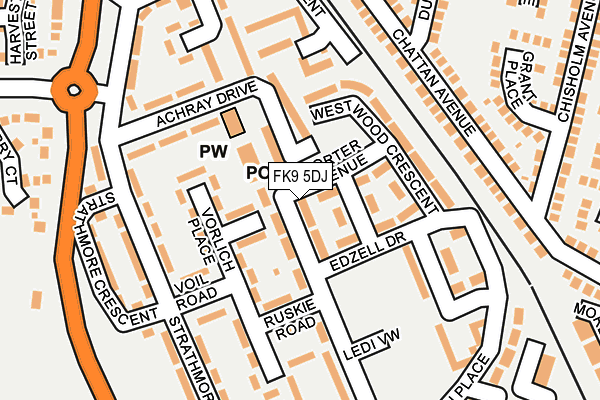 FK9 5DJ map - OS OpenMap – Local (Ordnance Survey) FK9 5DJ map - OS OpenMap – Local (Ordnance Survey)