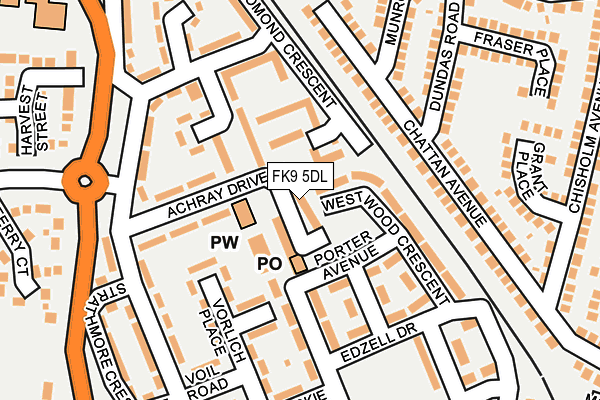 FK9 5DL map - OS OpenMap – Local (Ordnance Survey) FK9 5DL map - OS OpenMap – Local (Ordnance Survey)