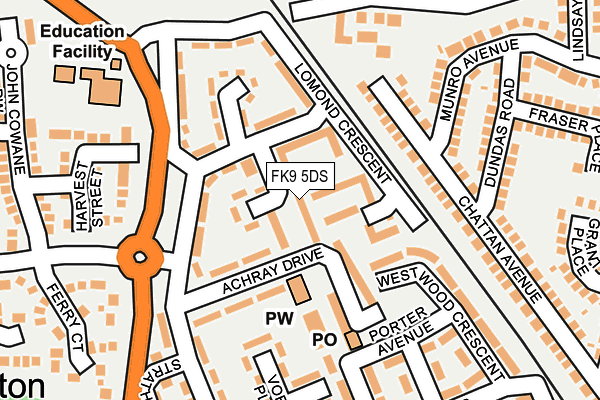 FK9 5DS map - OS OpenMap – Local (Ordnance Survey) FK9 5DS map - OS OpenMap – Local (Ordnance Survey)