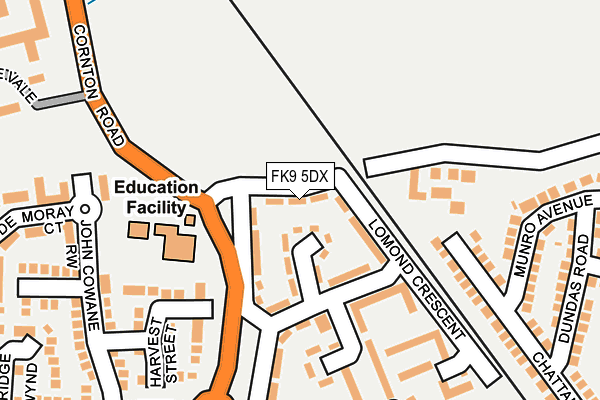 FK9 5DX map - OS OpenMap – Local (Ordnance Survey) FK9 5DX map - OS OpenMap – Local (Ordnance Survey)