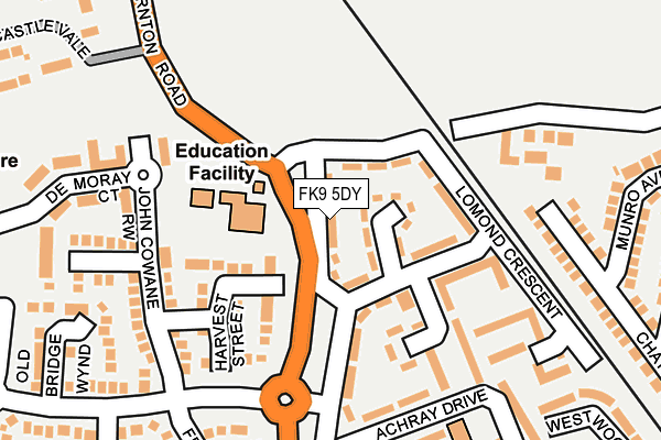 FK9 5DY map - OS OpenMap – Local (Ordnance Survey) FK9 5DY map - OS OpenMap – Local (Ordnance Survey)