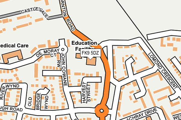 FK9 5DZ map - OS OpenMap – Local (Ordnance Survey) FK9 5DZ map - OS OpenMap – Local (Ordnance Survey)