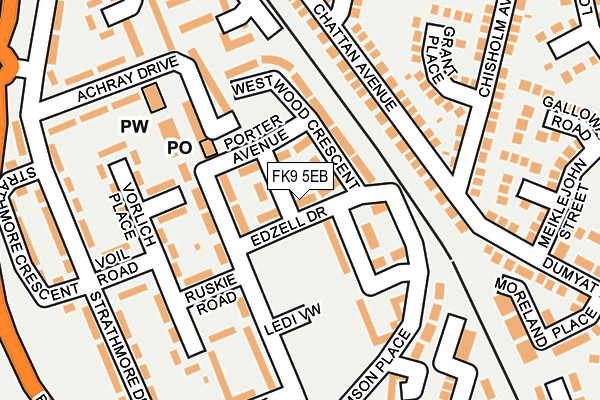 FK9 5EB map - OS OpenMap – Local (Ordnance Survey) FK9 5EB map - OS OpenMap – Local (Ordnance Survey)