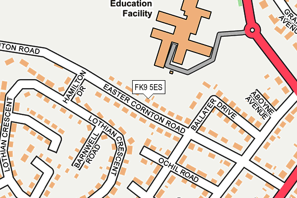 FK9 5ES map - OS OpenMap – Local (Ordnance Survey) FK9 5ES map - OS OpenMap – Local (Ordnance Survey)