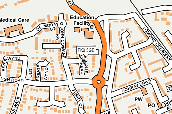 FK9 5GE map - OS OpenMap – Local (Ordnance Survey) FK9 5GE map - OS OpenMap – Local (Ordnance Survey)
