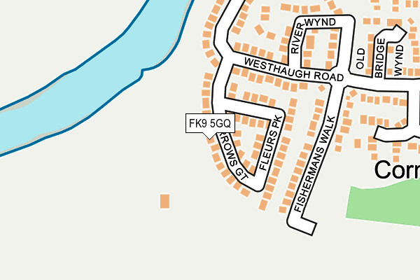 FK9 5GQ map - OS OpenMap – Local (Ordnance Survey) FK9 5GQ map - OS OpenMap – Local (Ordnance Survey)