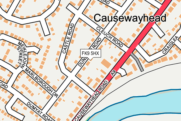FK9 5HX map - OS OpenMap – Local (Ordnance Survey)