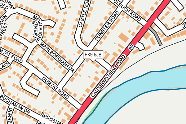 FK9 5JB map - OS OpenMap – Local (Ordnance Survey) FK9 5JB map - OS OpenMap – Local (Ordnance Survey)