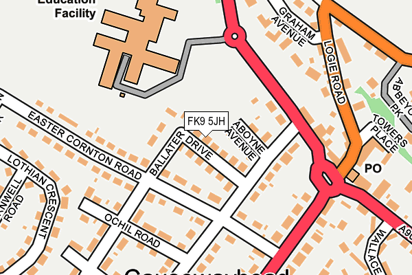 FK9 5JH map - OS OpenMap – Local (Ordnance Survey) FK9 5JH map - OS OpenMap – Local (Ordnance Survey)