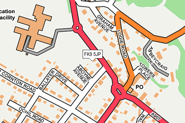 FK9 5JP map - OS OpenMap – Local (Ordnance Survey) FK9 5JP map - OS OpenMap – Local (Ordnance Survey)