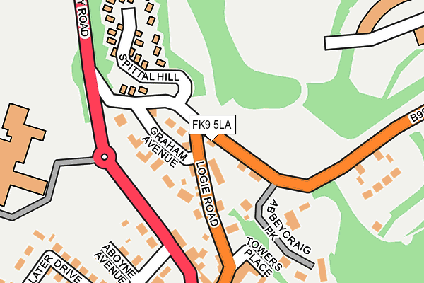 FK9 5LA map - OS OpenMap – Local (Ordnance Survey) FK9 5LA map - OS OpenMap – Local (Ordnance Survey)