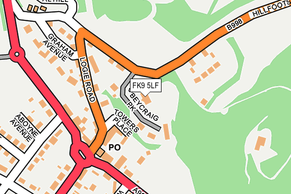FK9 5LF map - OS OpenMap – Local (Ordnance Survey) FK9 5LF map - OS OpenMap – Local (Ordnance Survey)