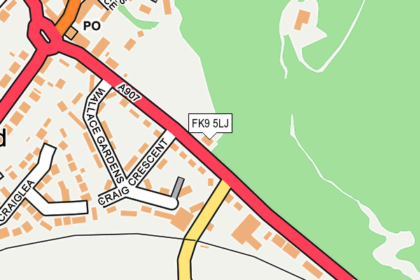 FK9 5LJ map - OS OpenMap – Local (Ordnance Survey) FK9 5LJ map - OS OpenMap – Local (Ordnance Survey)