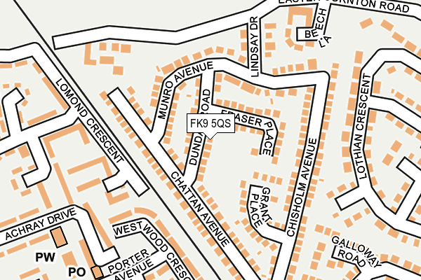 FK9 5QS map - OS OpenMap – Local (Ordnance Survey) FK9 5QS map - OS OpenMap – Local (Ordnance Survey)
