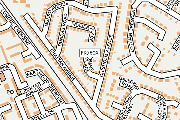 FK9 5QX map - OS OpenMap – Local (Ordnance Survey) FK9 5QX map - OS OpenMap – Local (Ordnance Survey)