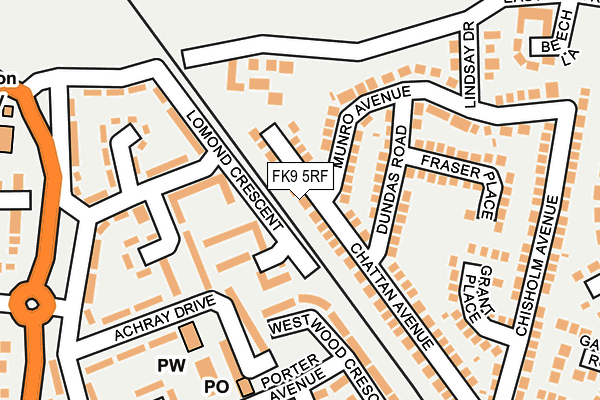 FK9 5RF map - OS OpenMap – Local (Ordnance Survey) FK9 5RF map - OS OpenMap – Local (Ordnance Survey)