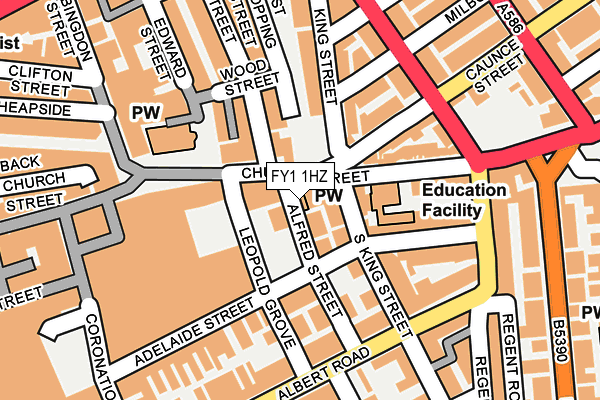 FY1 1HZ map - OS OpenMap – Local (Ordnance Survey)