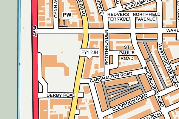 FY1 2JH map - OS OpenMap – Local (Ordnance Survey) FY1 2JH map - OS OpenMap – Local (Ordnance Survey)