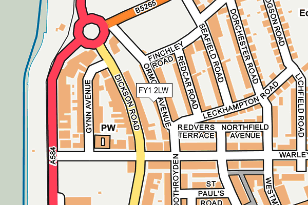 FY1 2LW map - OS OpenMap – Local (Ordnance Survey) FY1 2LW map - OS OpenMap – Local (Ordnance Survey)