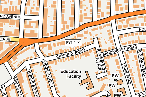 FY1 2LX map - OS OpenMap – Local (Ordnance Survey) FY1 2LX map - OS OpenMap – Local (Ordnance Survey)