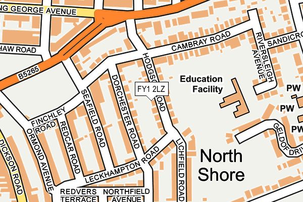 FY1 2LZ map - OS OpenMap – Local (Ordnance Survey)