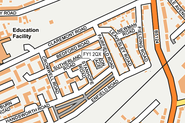 FY1 2QX map - OS OpenMap – Local (Ordnance Survey) FY1 2QX map - OS OpenMap – Local (Ordnance Survey)