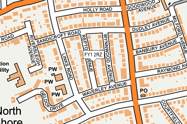 FY1 2RZ map - OS OpenMap – Local (Ordnance Survey)