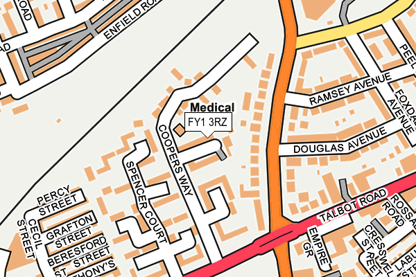 FY1 3RZ map - OS OpenMap – Local (Ordnance Survey) FY1 3RZ map - OS OpenMap – Local (Ordnance Survey)