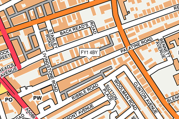 FY1 4BY map - OS OpenMap – Local (Ordnance Survey) FY1 4BY map - OS OpenMap – Local (Ordnance Survey)