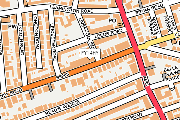FY1 4HY map - OS OpenMap – Local (Ordnance Survey) FY1 4HY map - OS OpenMap – Local (Ordnance Survey)