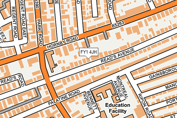 FY1 4JH map - OS OpenMap – Local (Ordnance Survey)