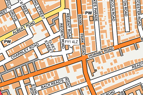 FY1 4LZ map - OS OpenMap – Local (Ordnance Survey) FY1 4LZ map - OS OpenMap – Local (Ordnance Survey)