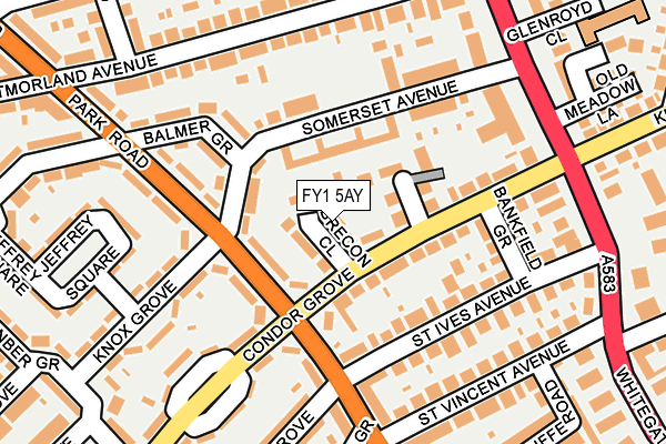 FY1 5AY map - OS OpenMap – Local (Ordnance Survey) FY1 5AY map - OS OpenMap – Local (Ordnance Survey)