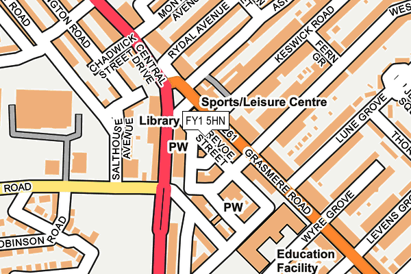 FY1 5HN map - OS OpenMap – Local (Ordnance Survey)