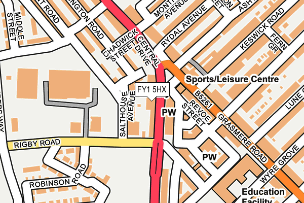 FY1 5HX map - OS OpenMap – Local (Ordnance Survey) FY1 5HX map - OS OpenMap – Local (Ordnance Survey)