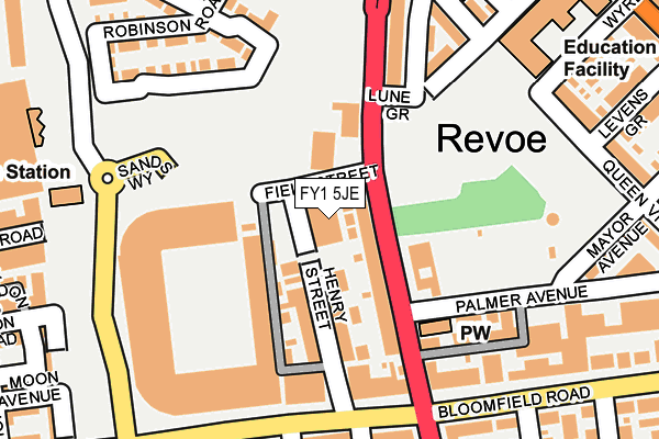 FY1 5JE map - OS OpenMap – Local (Ordnance Survey) FY1 5JE map - OS OpenMap – Local (Ordnance Survey)