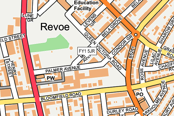 FY1 5JR map - OS OpenMap – Local (Ordnance Survey)
