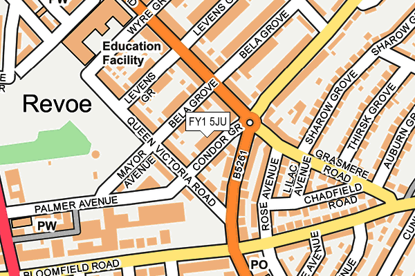 FY1 5JU map - OS OpenMap – Local (Ordnance Survey) FY1 5JU map - OS OpenMap – Local (Ordnance Survey)