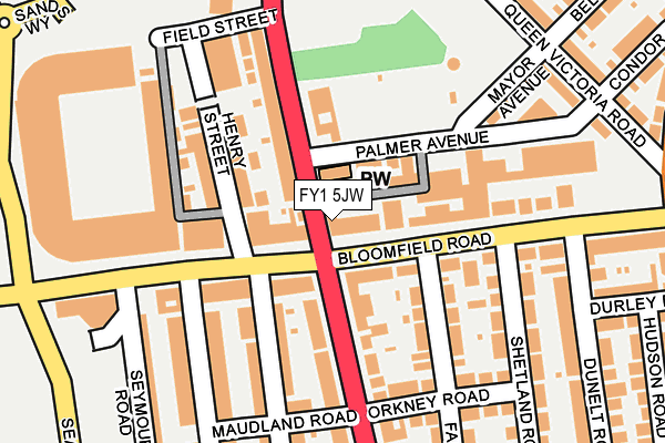 FY1 5JW map - OS OpenMap – Local (Ordnance Survey) FY1 5JW map - OS OpenMap – Local (Ordnance Survey)