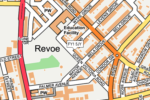 FY1 5JY map - OS OpenMap – Local (Ordnance Survey) FY1 5JY map - OS OpenMap – Local (Ordnance Survey)