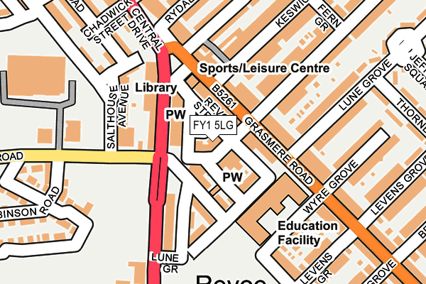 FY1 5LG map - OS OpenMap – Local (Ordnance Survey) FY1 5LG map - OS OpenMap – Local (Ordnance Survey)
