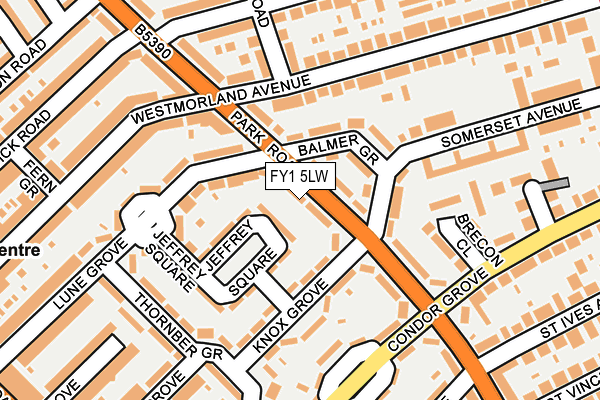 FY1 5LW map - OS OpenMap – Local (Ordnance Survey) FY1 5LW map - OS OpenMap – Local (Ordnance Survey)