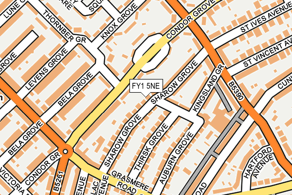 FY1 5NE map - OS OpenMap – Local (Ordnance Survey) FY1 5NE map - OS OpenMap – Local (Ordnance Survey)