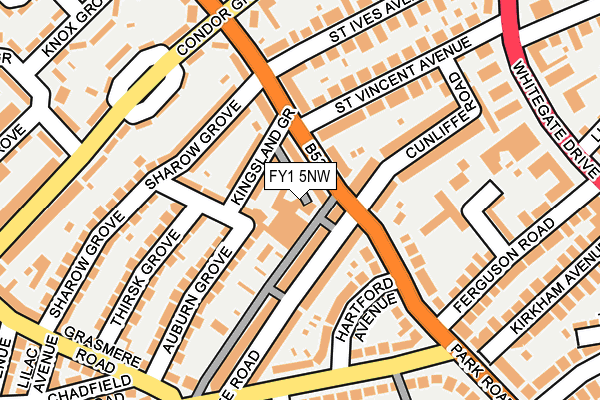 FY1 5NW map - OS OpenMap – Local (Ordnance Survey) FY1 5NW map - OS OpenMap – Local (Ordnance Survey)