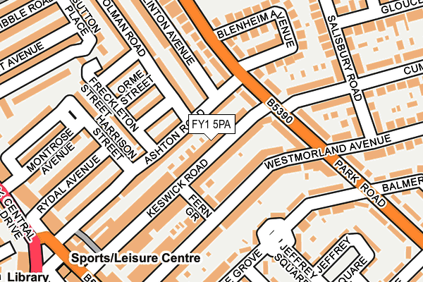 FY1 5PA map - OS OpenMap – Local (Ordnance Survey) FY1 5PA map - OS OpenMap – Local (Ordnance Survey)