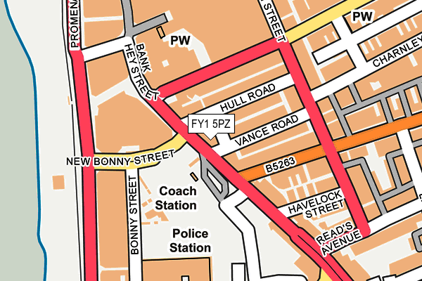 FY1 5PZ map - OS OpenMap – Local (Ordnance Survey)